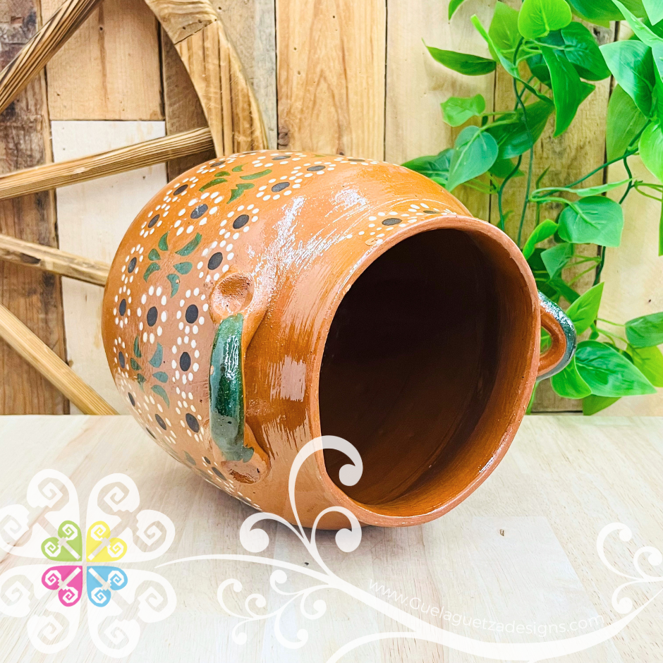 Medium Capula Sencillo Olla de Barro Con Tapa - Capula Sencillo Clay Olla