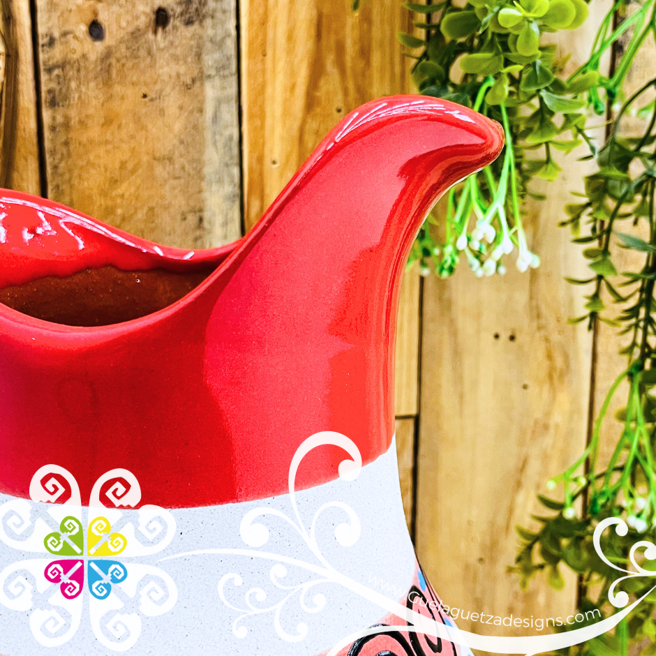 Red Clay Pato Pitcher Set - 4 Mugs