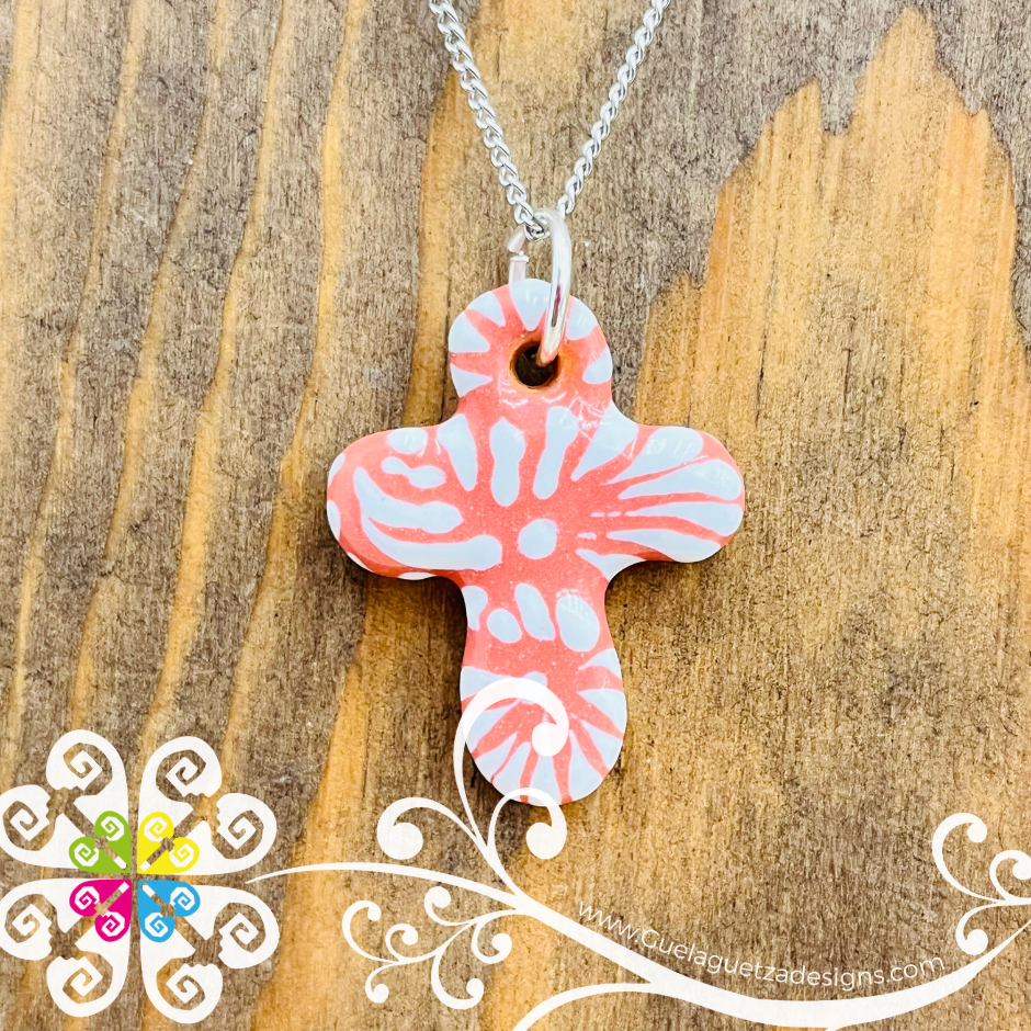 Cruz Dije Talavera Necklace - Talavera Accessories