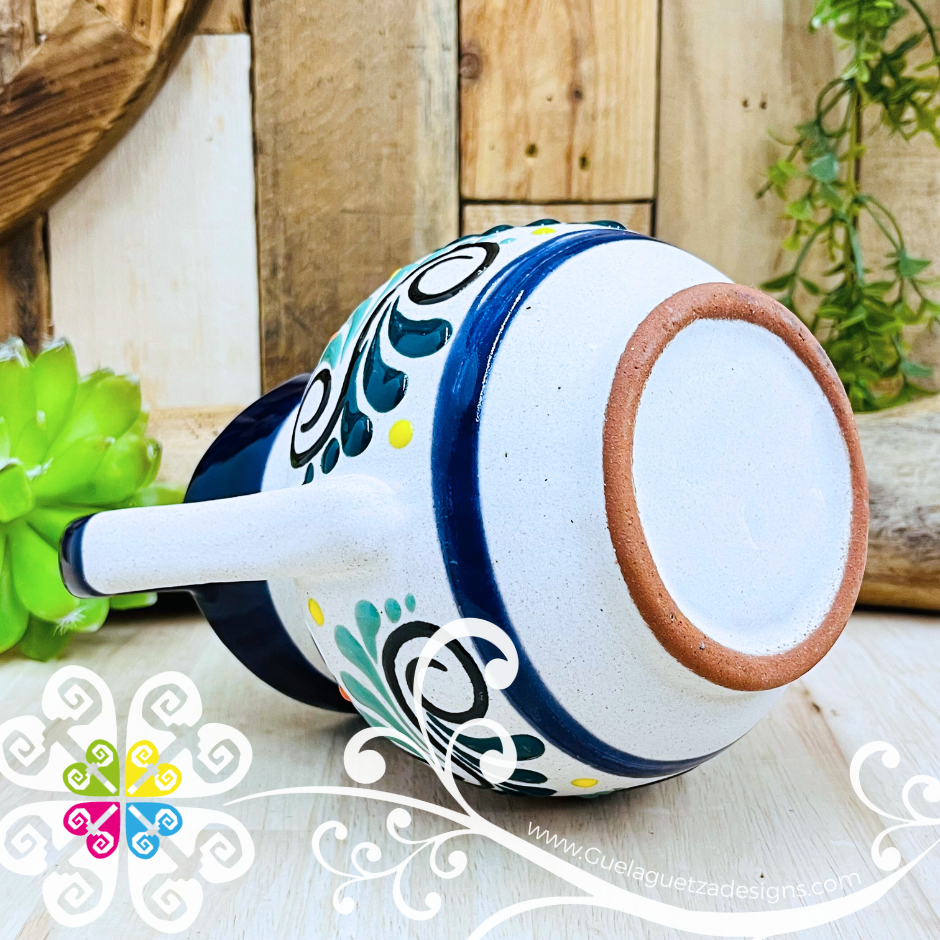 Navy Blue Small Engobe Clay Pitcher - Jarro
