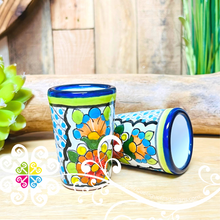 Lime Green Floral Bouquet Talavera Set Tequilero