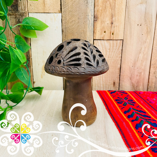 Beautiful Brown Clay Mushroom - Barro Cafe Oaxaca