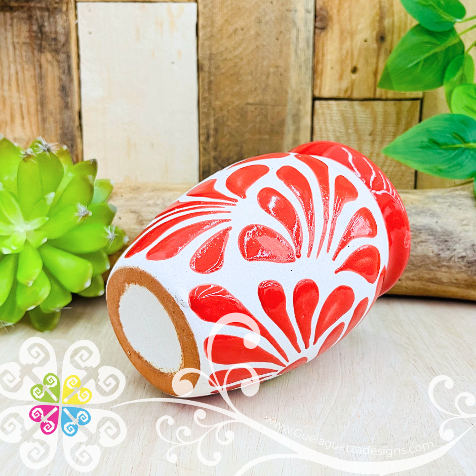 Set of Corazon Espiga Plumeado Cantarito Cup - Set Clay Cantarito
