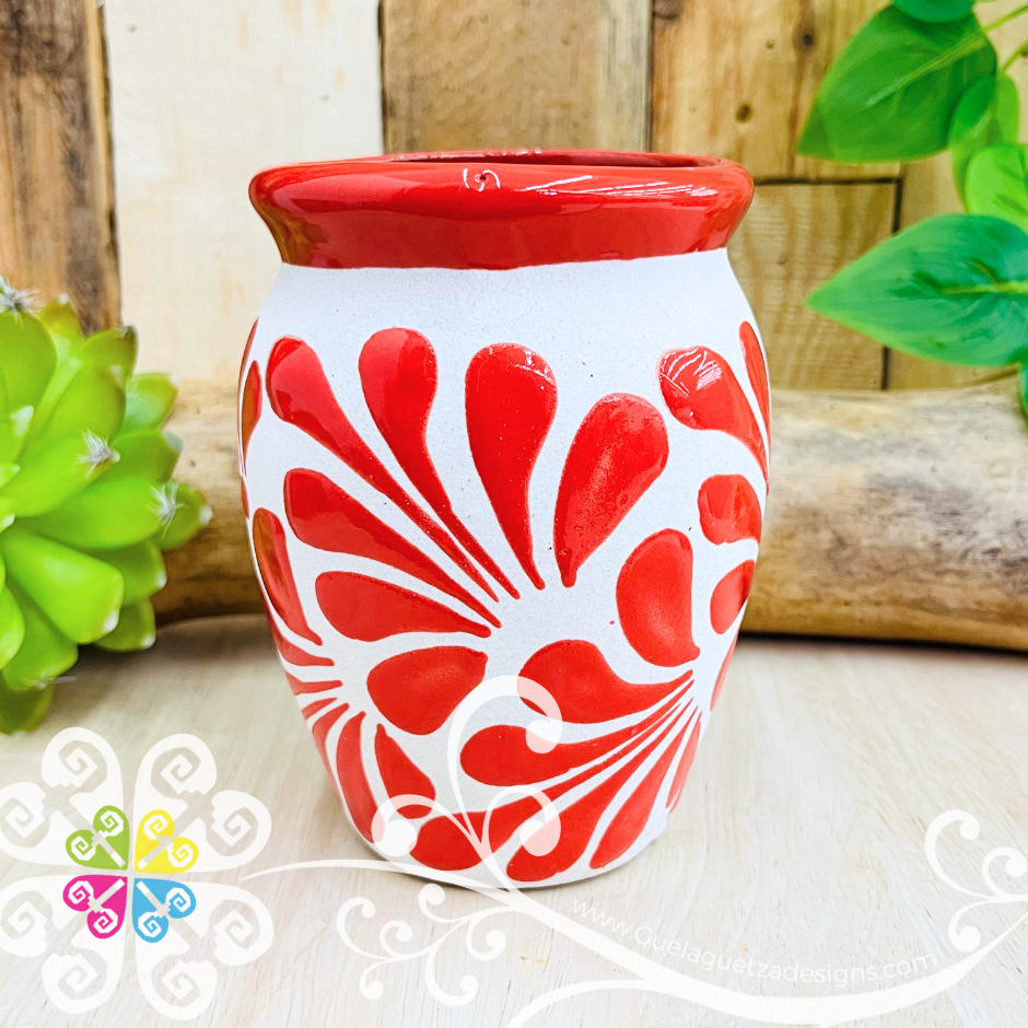 Set of Corazon Espiga Plumeado Cantarito Cup - Set Clay Cantarito