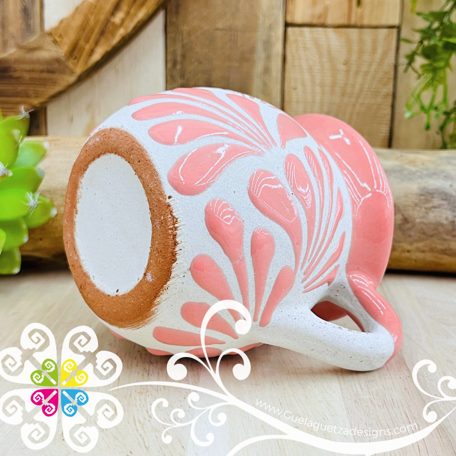 Set of Pink Espiga Clay Mugs - Set Taza Barro
