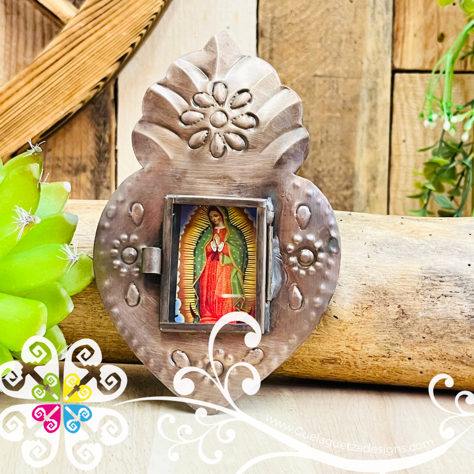 Small Virgen De Guadalupe Nicho Frame - Hojalata San Miguel Collection