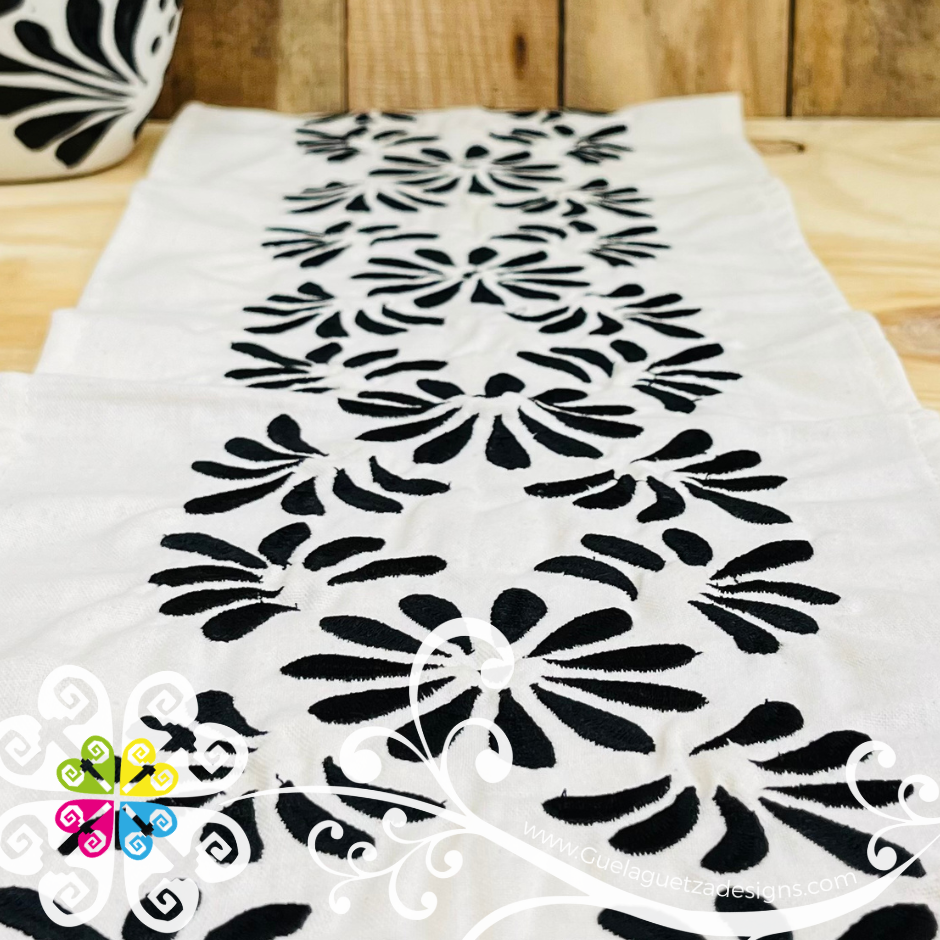 Black Cielito Lindo Table Runner - Mexican Home