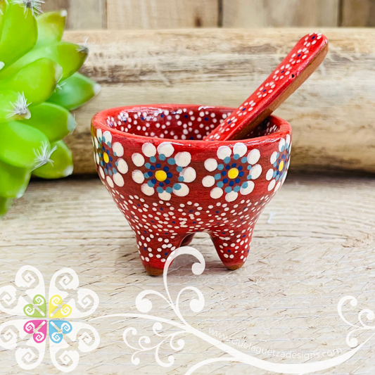 Mini Capula Clay Fino Molcajete Con Cuchara - Capula Fino Clay Kitchen
