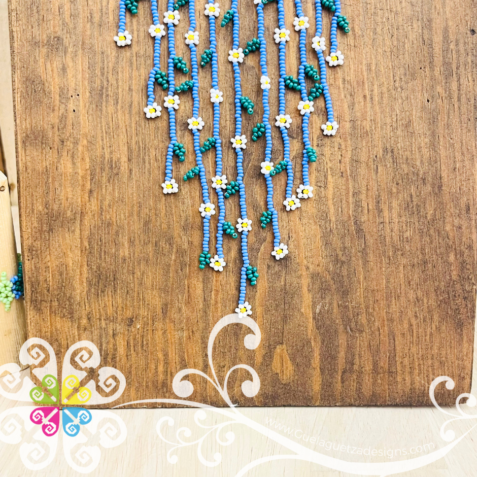 Trio Flower Beaded Necklace Set