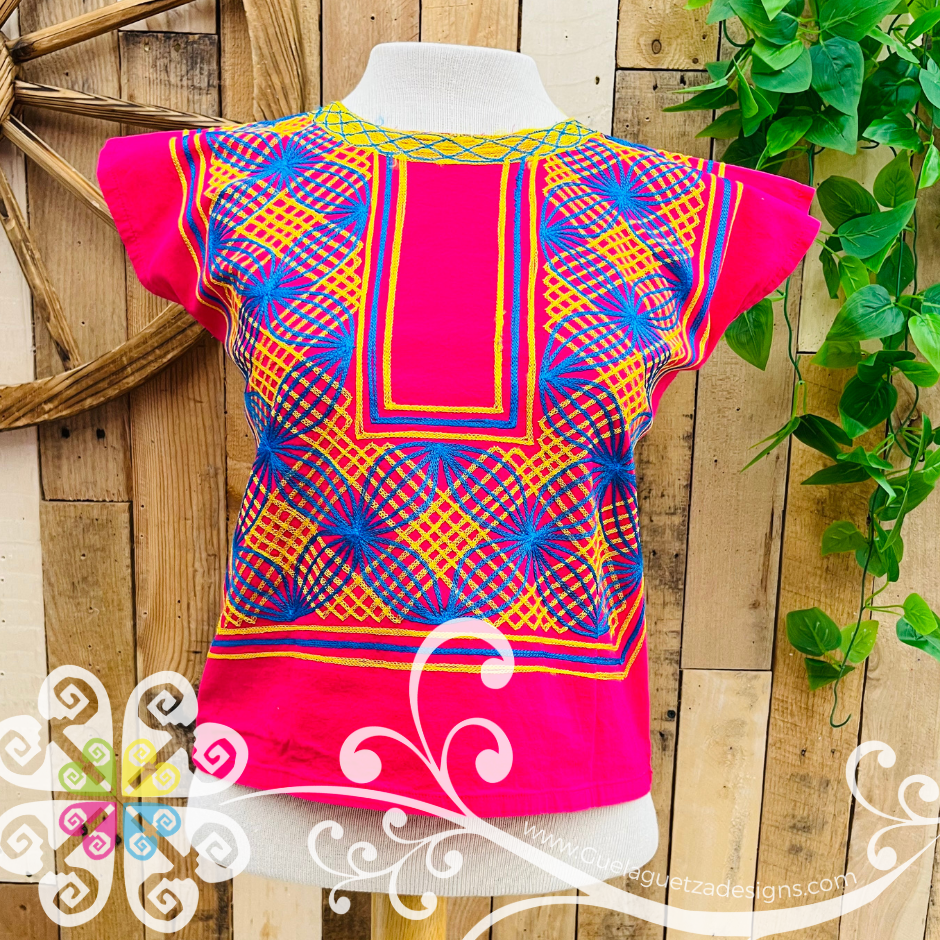 Small Cadenilla Tehuana Shirt - Doble Embroider