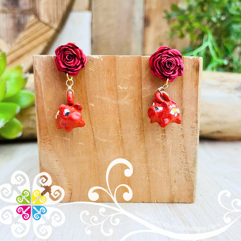 Maranito Studs Clay Studs- Palm Earrings