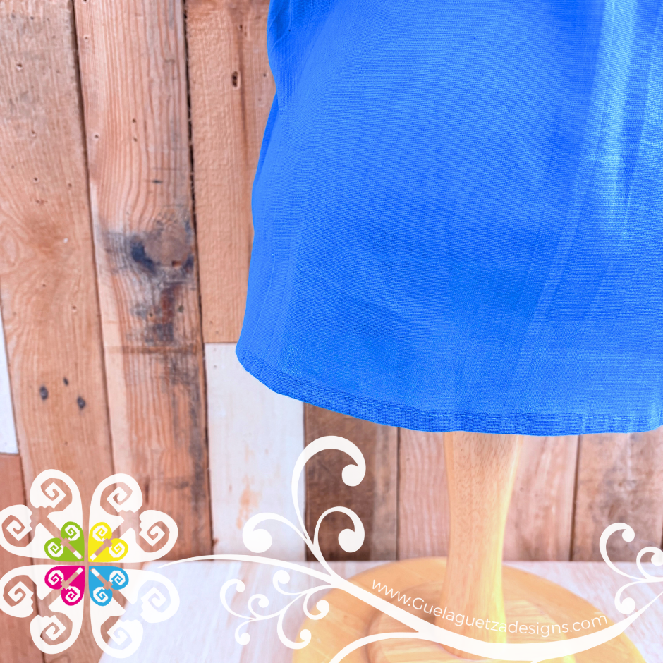 Blue Turquoise Campesina Embroider - Women Top