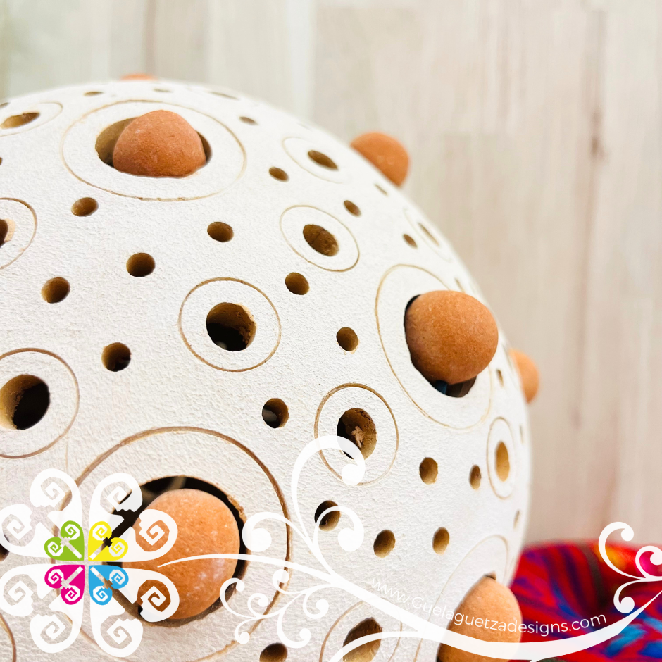 Large Round Candle Holder - Barro Atzompa