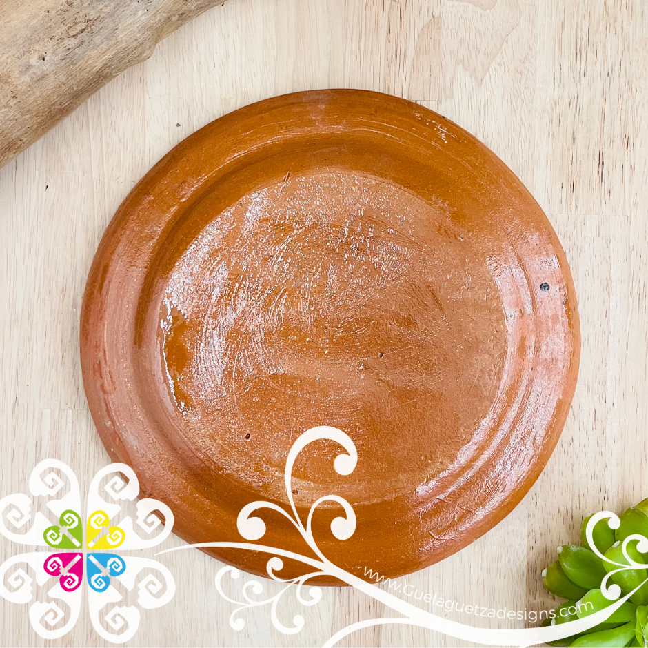 Set of 4 Large Capula Traditional Plate - Set Capula Sencillo Clay Plate