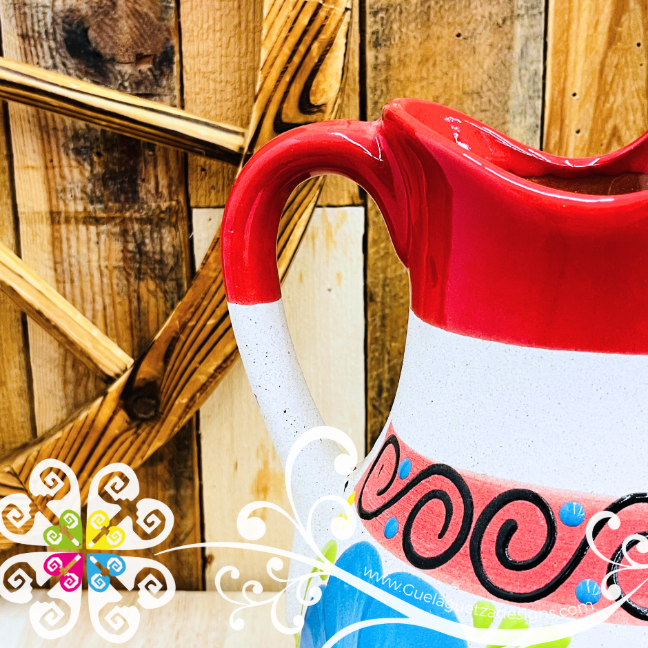 Red Clay Pato Pitcher Set - 4 Mugs