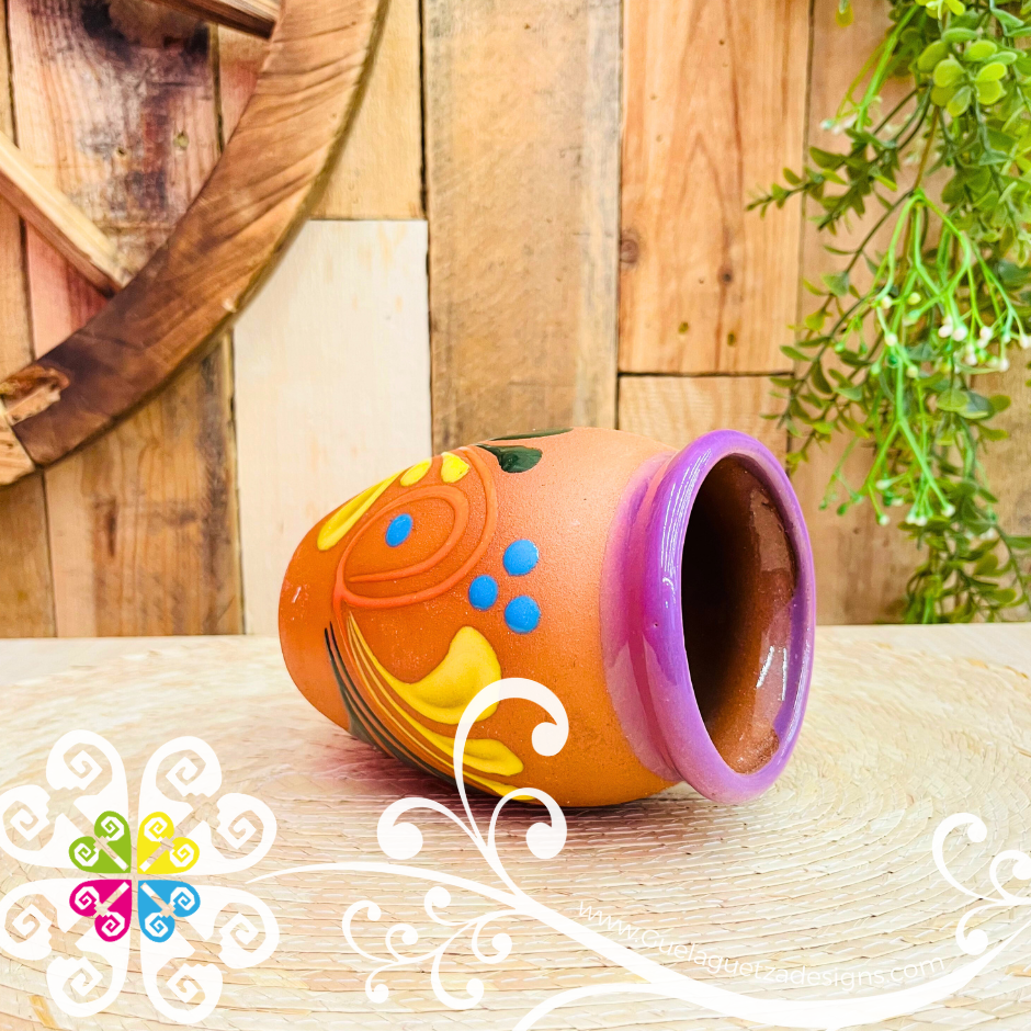 23 - La Luna Cantarito LoteriaMX - Single Clay Cantarito