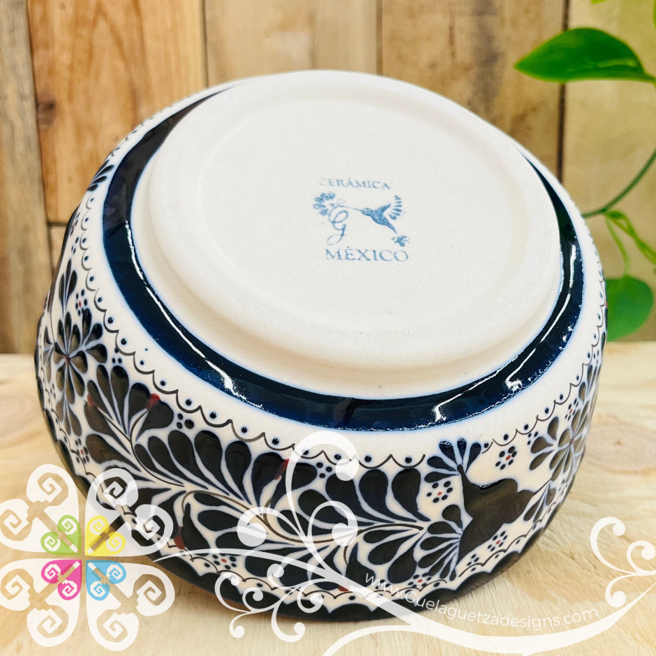 Navy Blue Set of 4 Bowls - Barro Alta Temperatura
