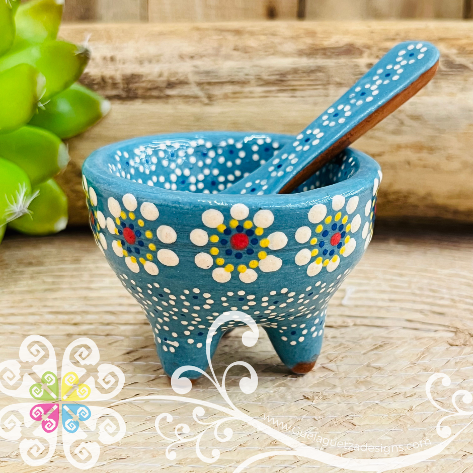 Mini Capula Clay Fino Molcajete Con Cuchara - Capula Fino Clay Kitchen
