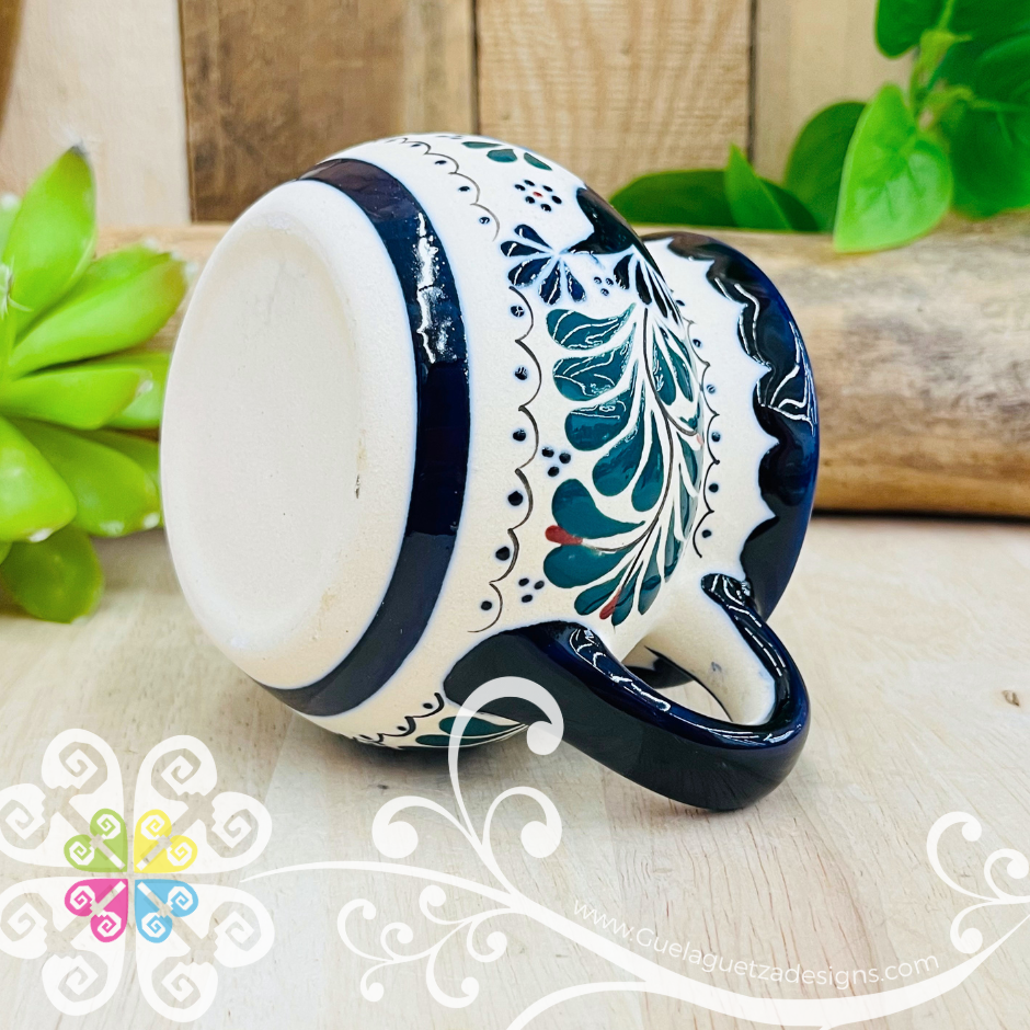 Small Navy / Blue Colibri Taza Ponchera Colibri - Barro Alta Temperatura - Single Clay Mug
