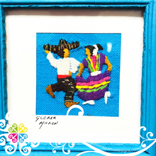 Blue Culturas Bordadas - Embroidered Wood Frame