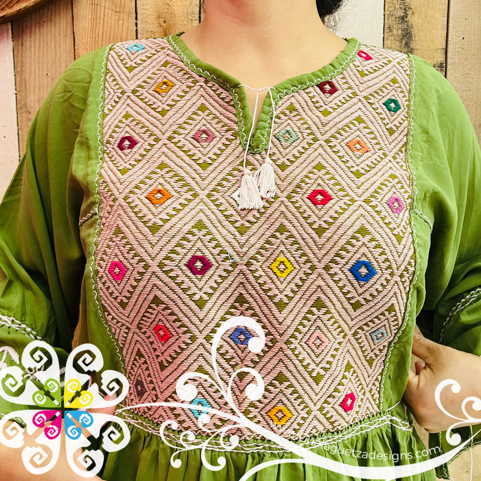 Blusa Chiapas Diamantes - 3/4 Sleeve Top
