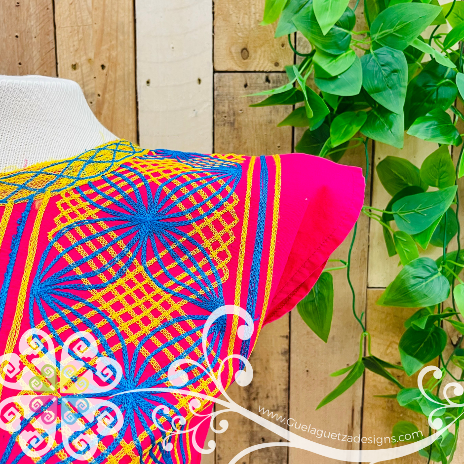 Small Cadenilla Tehuana Shirt - Doble Embroider