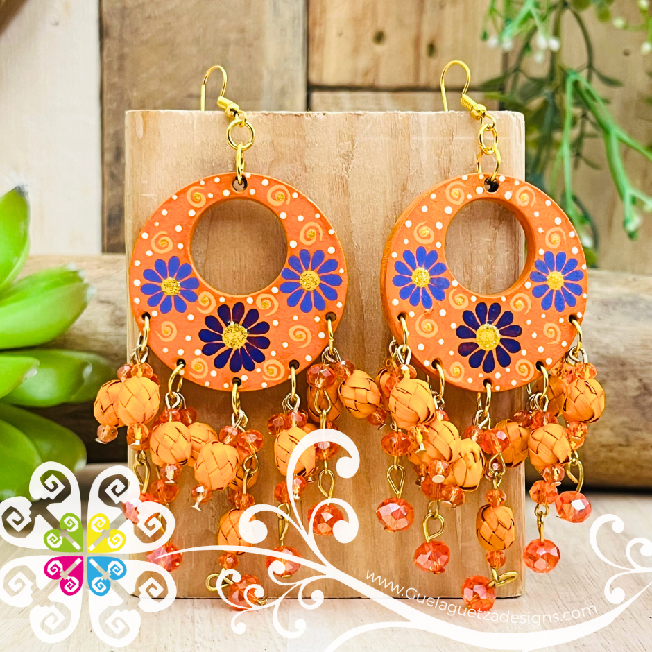 Arracada Gitana Wood Earrings - Palm Earrings