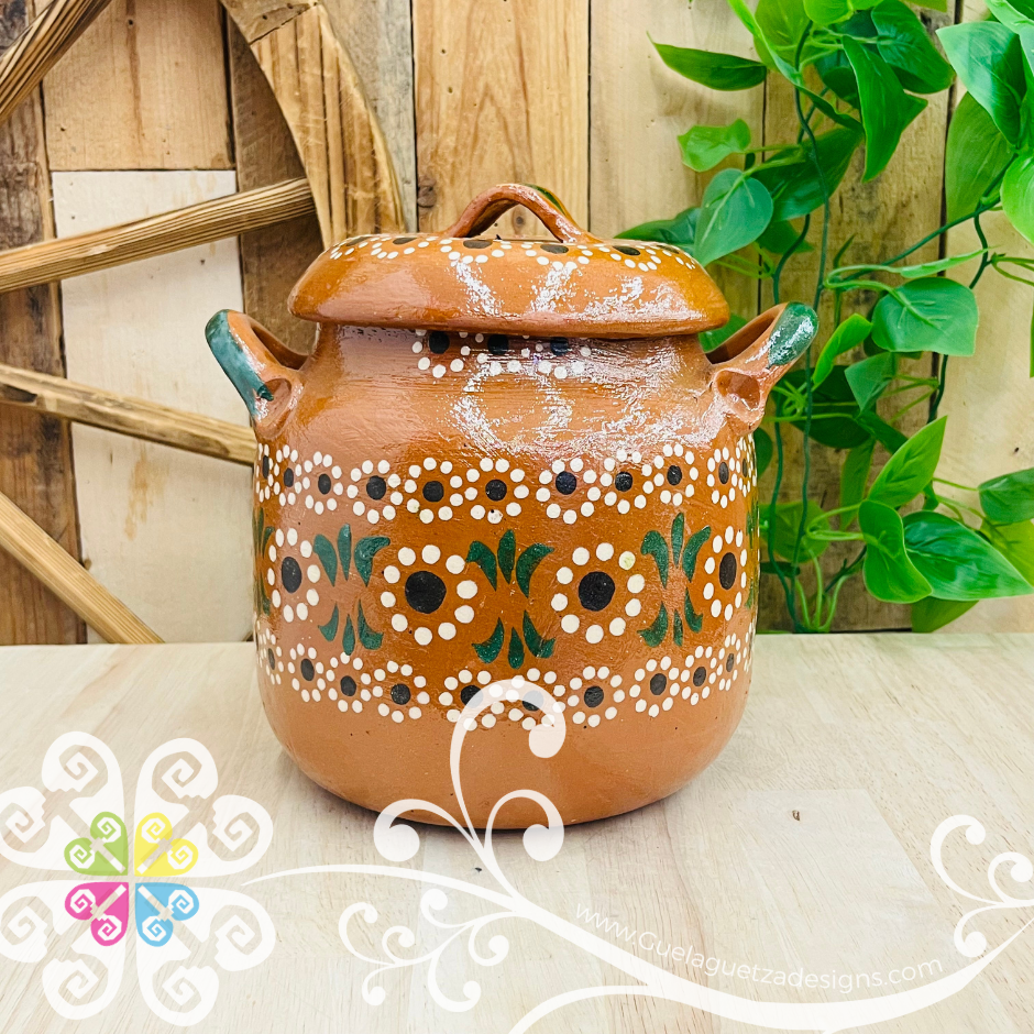 Small Capula Sencillo Olla de Barro Con Tapa - Capula Sencillo Clay Kitchen