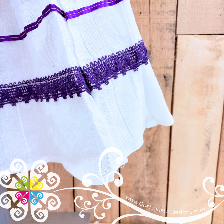 Purple Estambre Campesino Children Dress