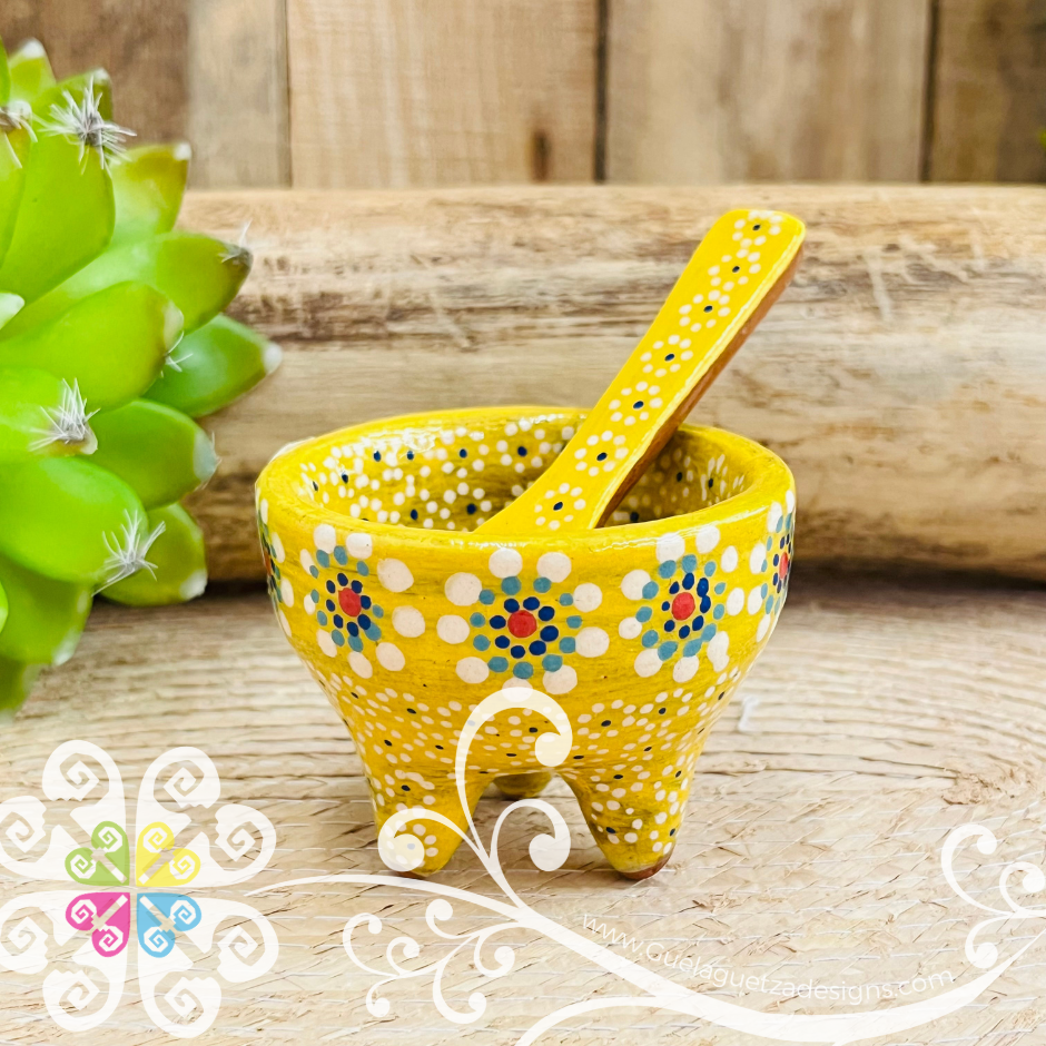 Mini Capula Clay Fino Molcajete Con Cuchara - Capula Fino Clay Kitchen