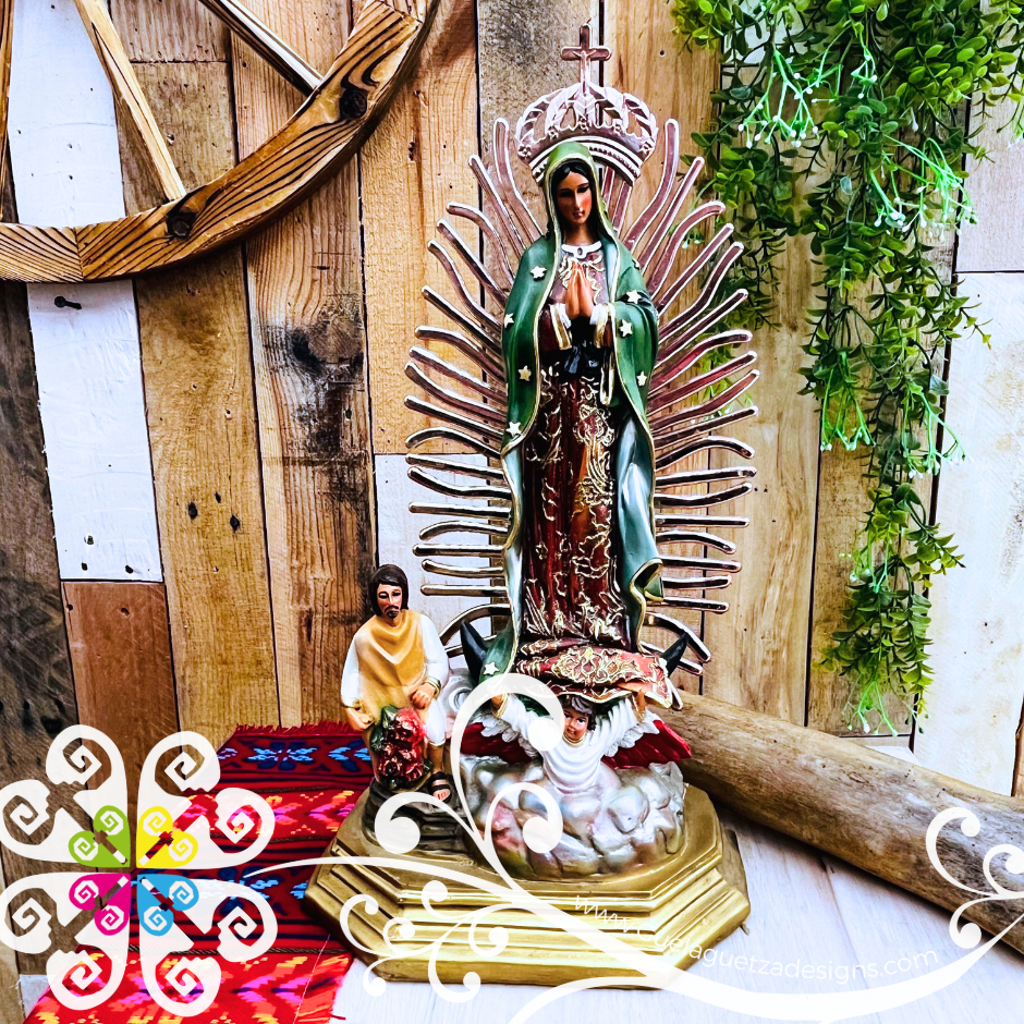 Large Virgen de Guadalupe y Juan Diego Statue