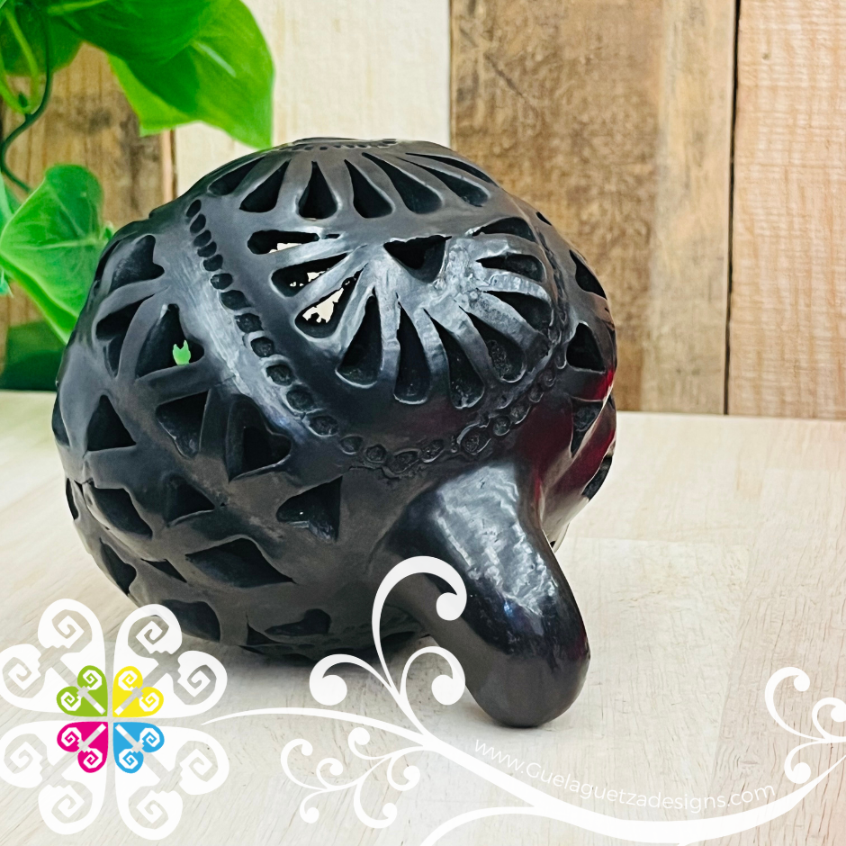 Calabaza Candle Holder - Barro Negro Oaxaca