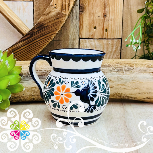 Navy Blue Taza Ponchera Colibri - Barro Alta Temperatura - Single Clay Mug