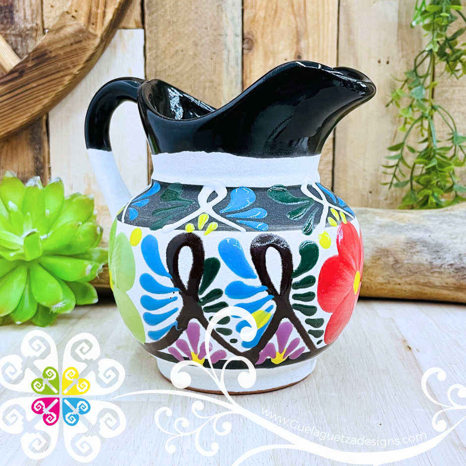 Black Small Engobe Clay Pitcher - Jarro