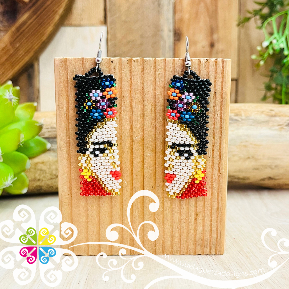 Frida Larga Beaded Earrings - Frida Collection