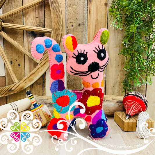 Embroidered Cat - Chiapas Stuffed Animal