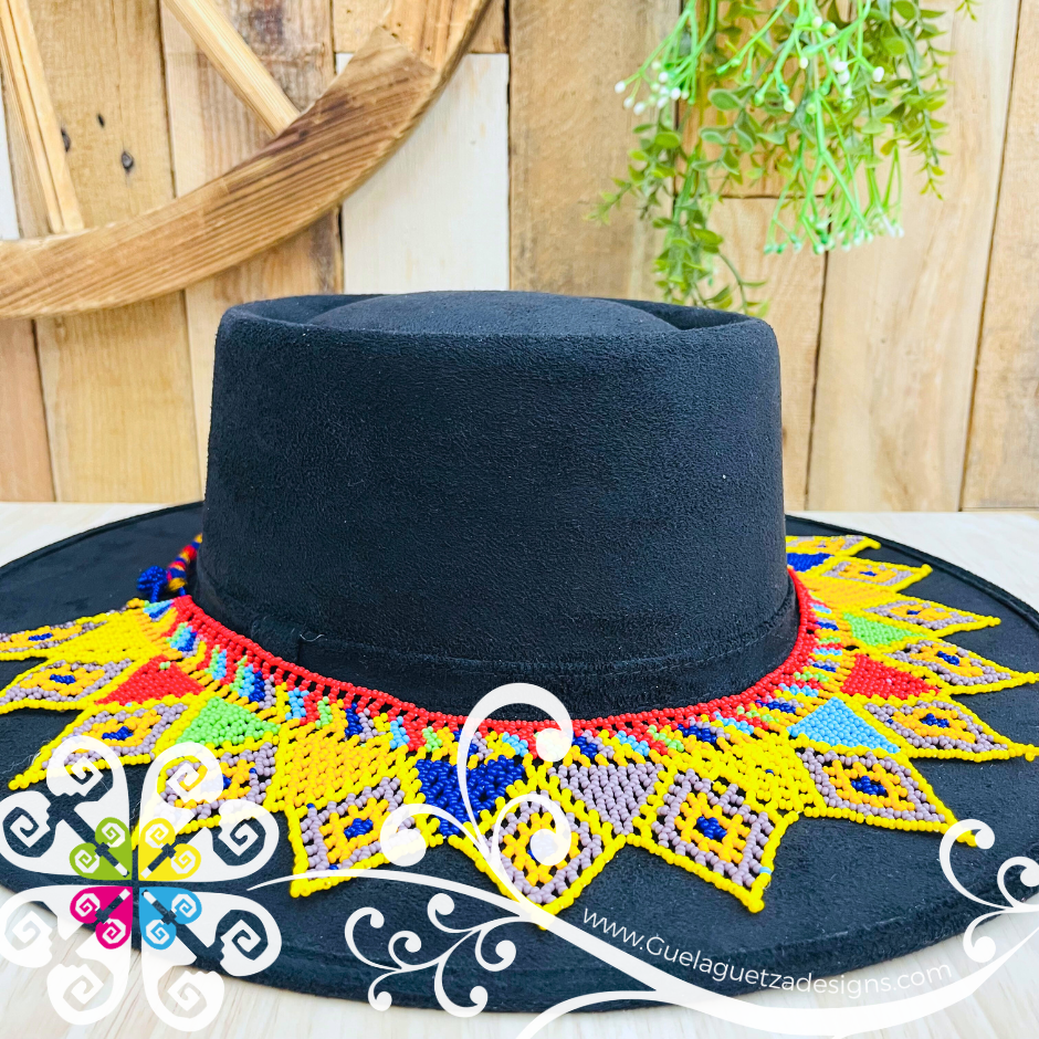 Beaded Rhombus Toquilla Hat - Hatband