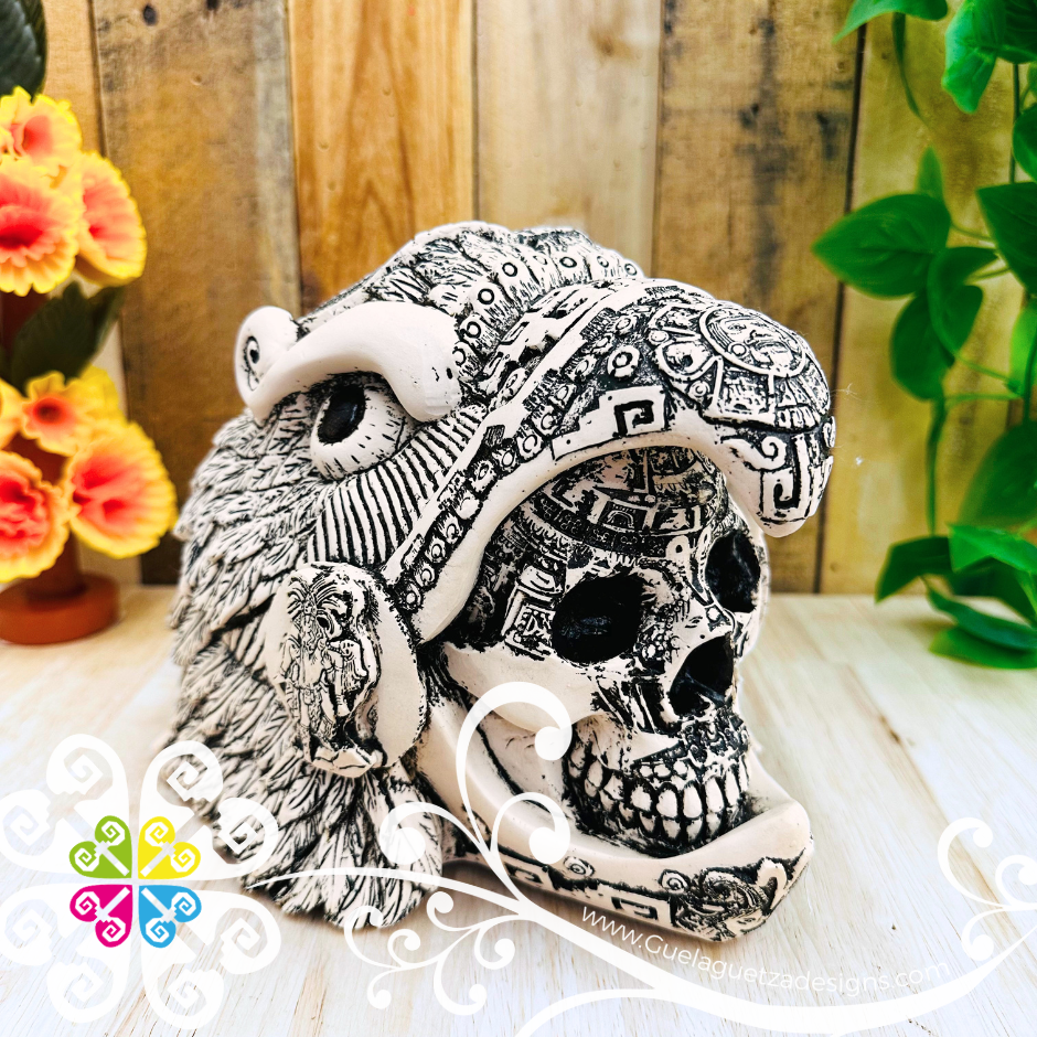 Large Eagle Warrior - Artisan Day of Dead Resin Skull