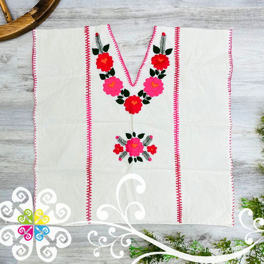 Plus Size Amuzgo Women Top - Blusa Bordada