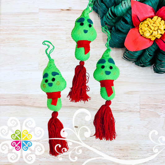El Grinchy Pom Pom Sets - Christmas Ornaments
