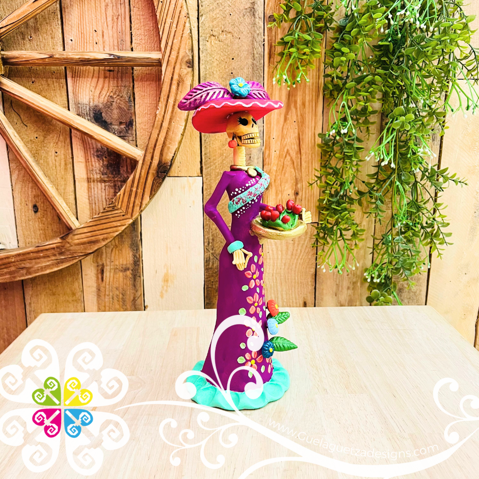 Medium Catrina Elegante Clay Catrina - Michoacan Clay Home