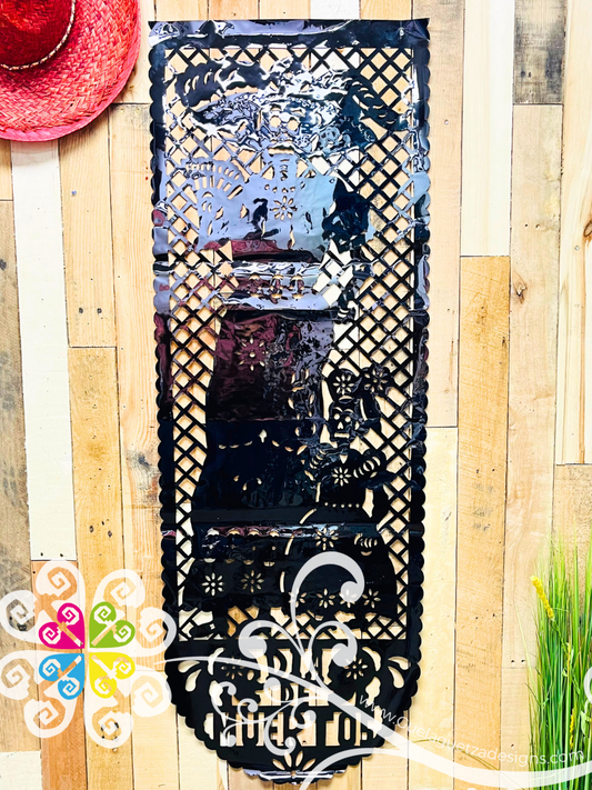 Large Metallic Plastic Banner