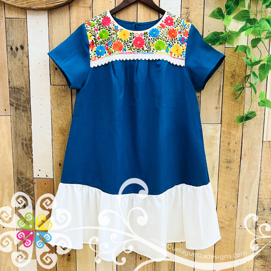 Large Bata Primaveral - Embroider Women Dress
