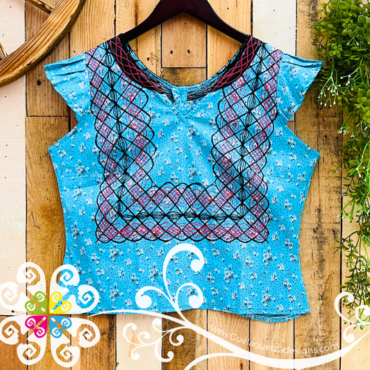 Medium Cadenilla Tehuana Lupita Top - Double Embroider