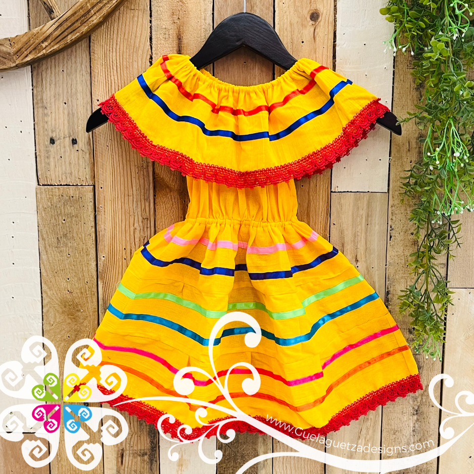 Yellow Liston Campesino Children Dress