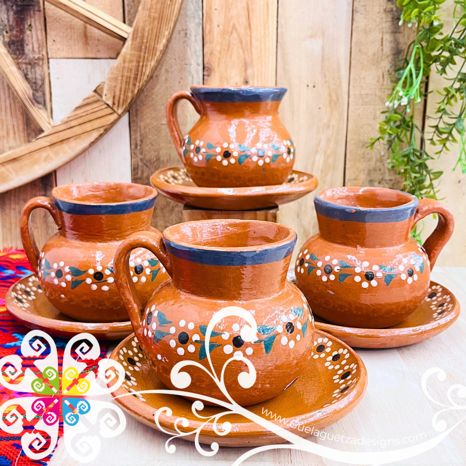 Set of 4 Capula Mug and Plate Set - Mug and Plate Capula Sencillo Set