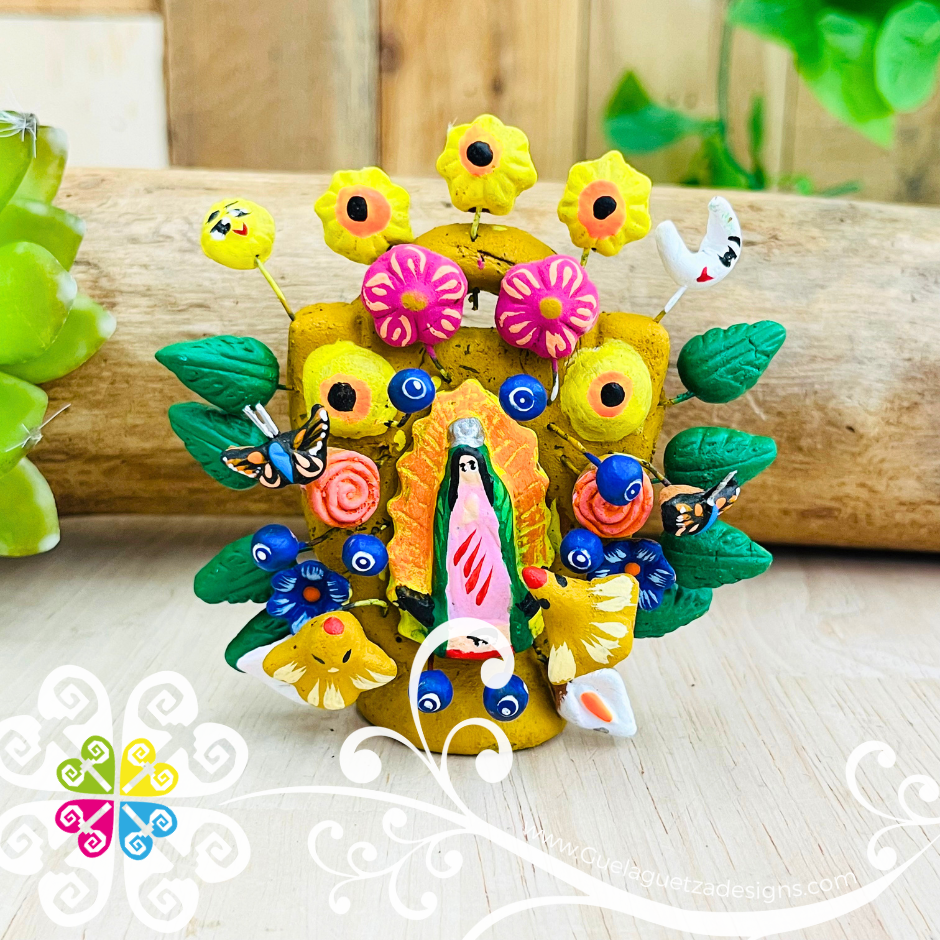 Mini Arbol Pintado Home Decor - Barro Metepec