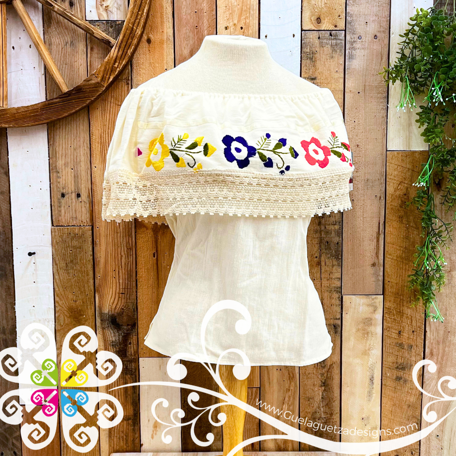 Beige Campesina Embroider - Women Top