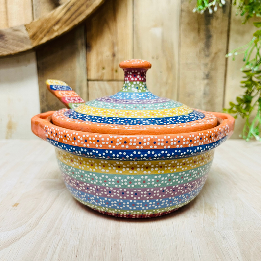 Capula Clay Fino Salcera con Tapa y Cuchara - Capula Fino Clay Cazuela