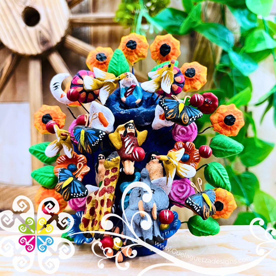 Small Arbol Pintado Home Decor - Barro Metepec